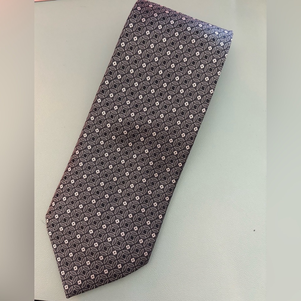 Pronto Uomo Black Patterned Men's Tie 100% Silk
